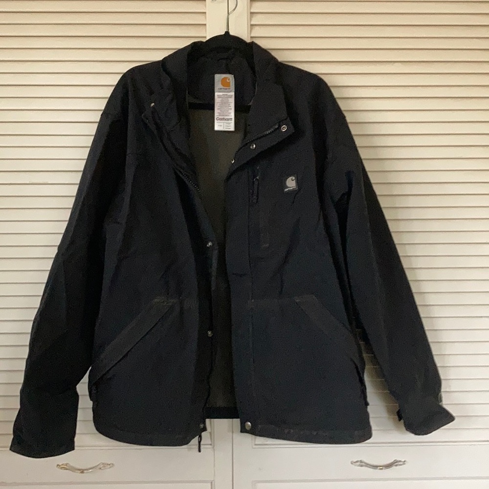 Carhartt men’s waterproof breathable black jacket